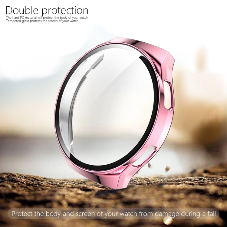 2 in 1  Tempered Glass Screen Protector + Fully Plating PC Case, For Huawei Watch GT2e