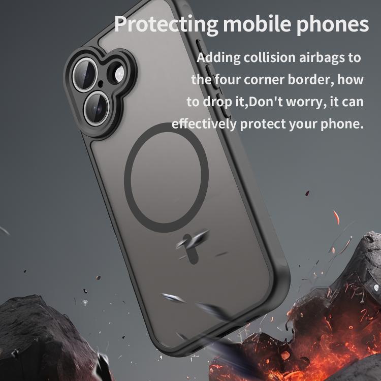 Fan Dun Series TPU Hybrid PC Frosted Magsafe Phone Case, For iPhone 16 Pro, For iPhone 16 Plus, For iPhone 16, For iPhone 15 Pro Max, For iPhone 15 Pro, For iPhone 15 Plus