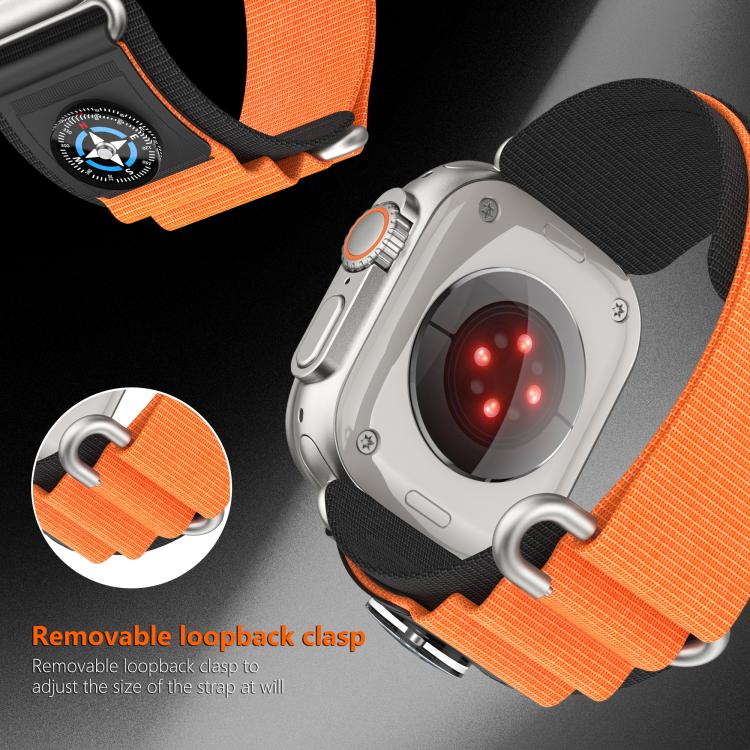 Kalebol Compass Nylon Loop Watch Strap, For Apple Watch 46mm / 49mm / 45mm / 44mm, For Apple Watch 42mm / 41mm / 40mm / 38mm