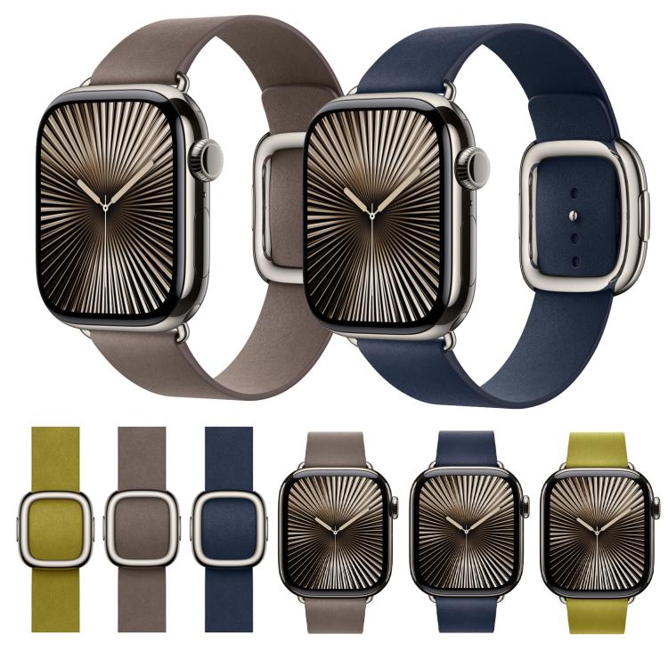 Modern Style Leather Watch Band, For Apple Watch 46mm / 49mm / 45mm / 44mm, For Apple Watch 42mm / 41mm / 40mm / 38mm