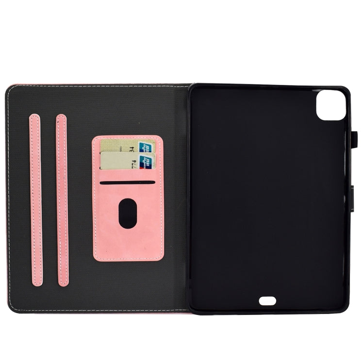 Étui à rabat horizontal en cuir de vachette avec support, emplacements pour cartes et fonction veille/réveil, pour iPad Air 2022/2020 10.9