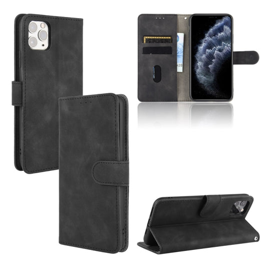 Premium calf texture PU leather iPhone 11 Pro case with magnetic buckle closure and card slots