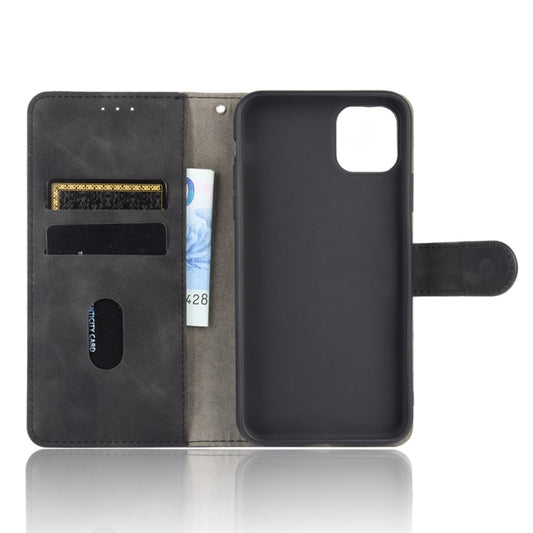 Calf grain leather iPhone case with built-in stand and storage compartments