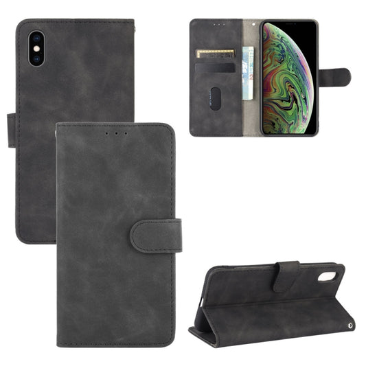 Premium calf texture PU leather iPhone case with magnetic buckle closure and card slots