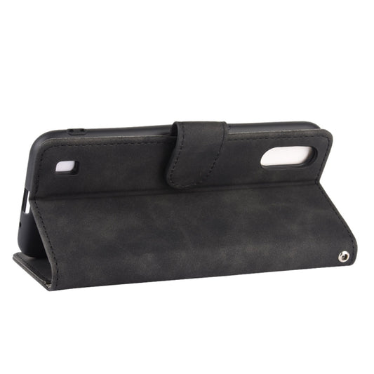 Galaxy A01 protective case featuring skin feel texture and built-in card slot holder