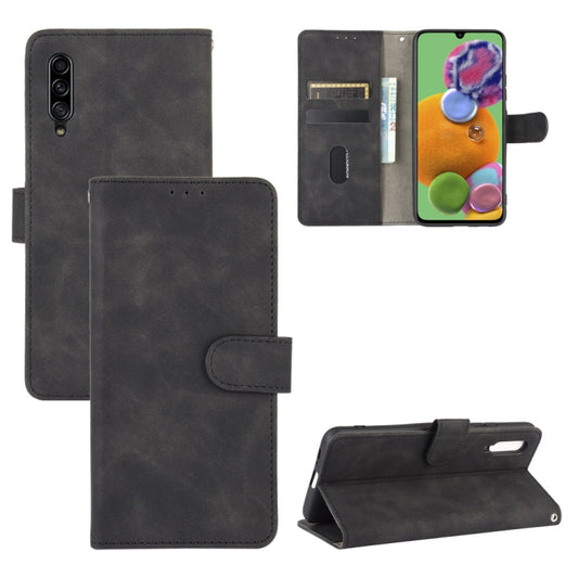 Samsung Galaxy A90 5G leather flip case with magnetic buckle and card slots holder
