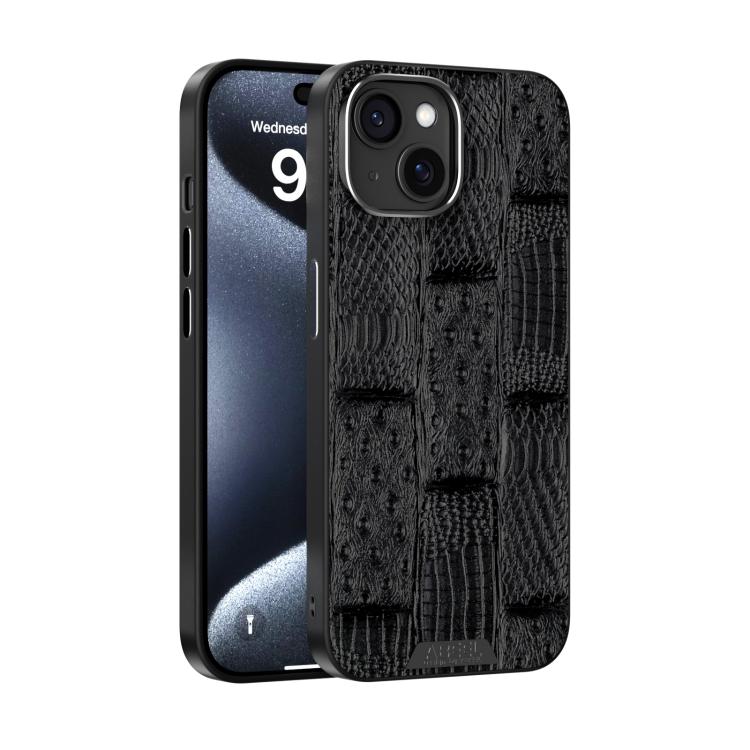 ABEEL Beast Pattern 6D Micro-Embossed MagSafe Genuine Leather Phone Case, For iPhone 15, For iPhone 14 Plus, For iPhone 14, For iPhone 14 Pro, For iPhone 14 Pro Max, For iPhone 13 Pro Max