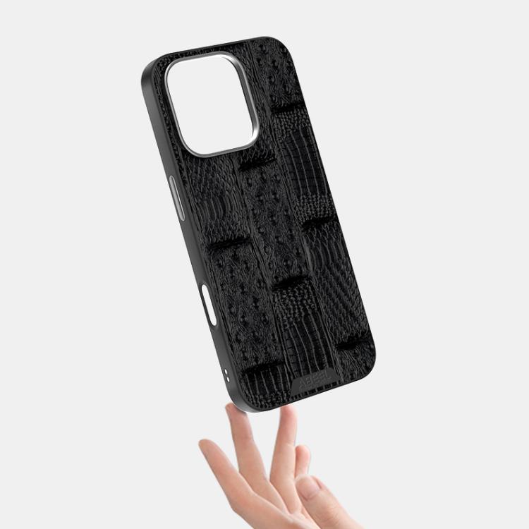 ABEEL Beast Pattern 6D Micro-Embossed MagSafe Genuine Leather Phone Case, For iPhone 13 Pro, For iPhone 13