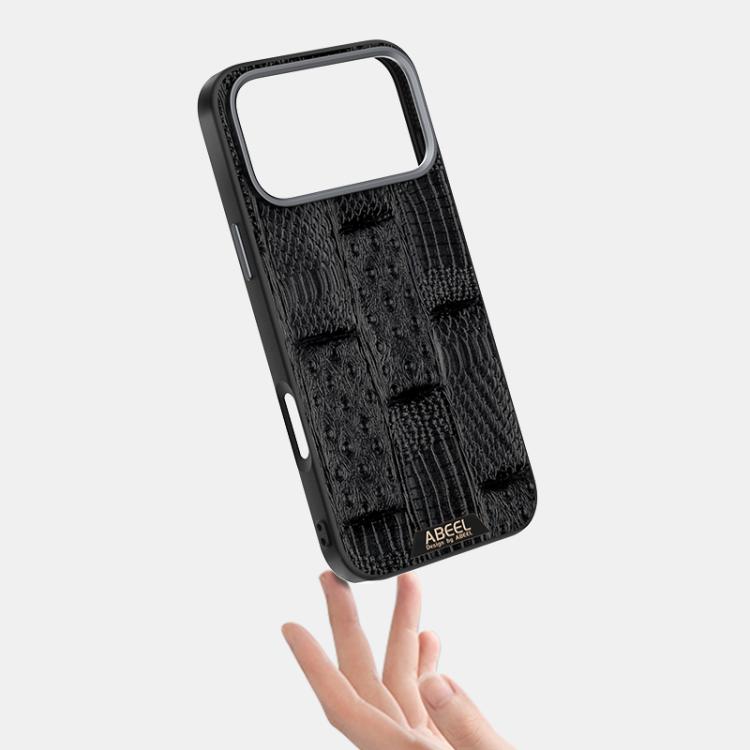 ABEEL Beast Pattern 6D Micro-Embossed MagSafe Genuine Leather Phone Case, For iPhone 17 Pro Max, For iPhone 17 Pro, For iPhone 17, For iPhone 17 Air, For iPhone 16e, For iPhone 16 Pro Max