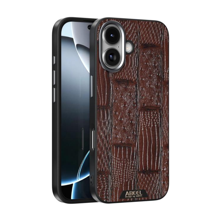 ABEEL Beast Pattern 6D Micro-Embossed MagSafe Genuine Leather Phone Case, For iPhone 17 Pro Max, For iPhone 17 Pro, For iPhone 17, For iPhone 17 Air, For iPhone 16e, For iPhone 16 Pro Max