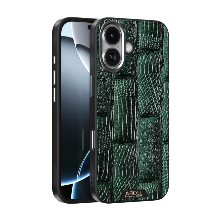 ABEEL Beast Pattern 6D Micro-Embossed MagSafe Genuine Leather Phone Case, For iPhone 17 Pro Max, For iPhone 17 Pro, For iPhone 17, For iPhone 17 Air, For iPhone 16e, For iPhone 16 Pro Max