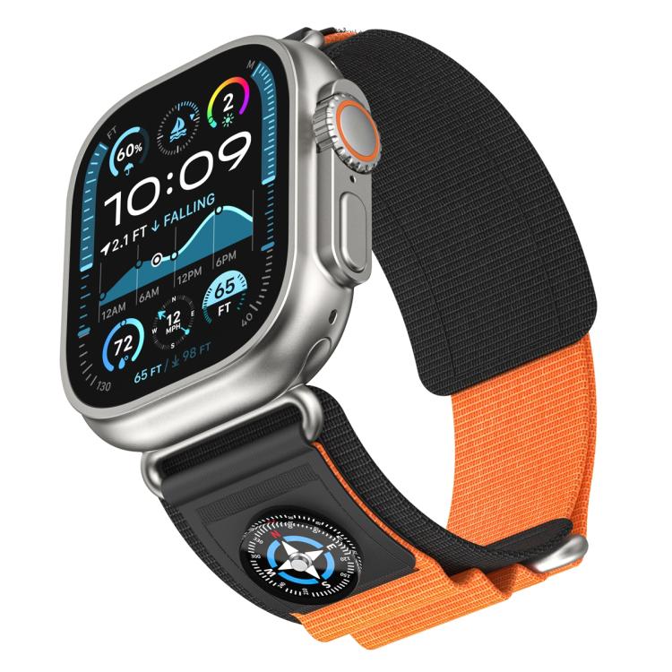 Compass Nylon Loop Watch Band, For Apple Watch 46mm / 49mm / 45mm / 44mm, For Apple Watch 42mm / 41mm / 40mm / 38mm
