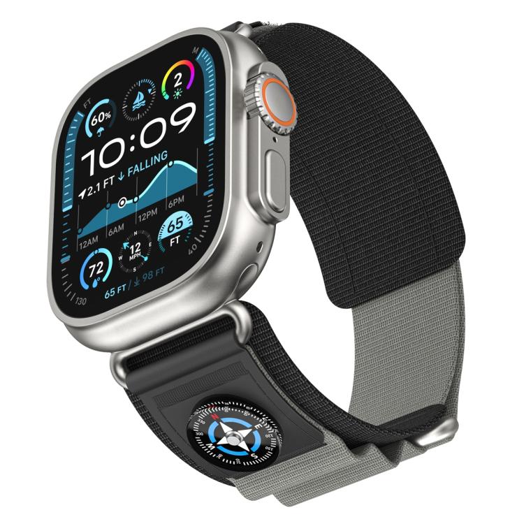 Compass Nylon Loop Watch Band, For Apple Watch 46mm / 49mm / 45mm / 44mm, For Apple Watch 42mm / 41mm / 40mm / 38mm