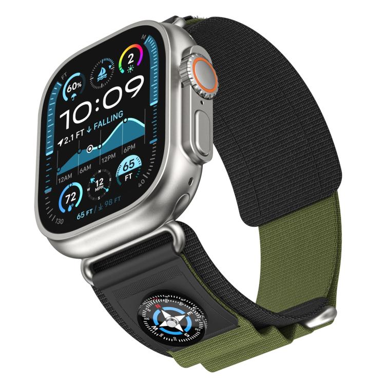 Compass Nylon Loop Watch Band, For Apple Watch 46mm / 49mm / 45mm / 44mm, For Apple Watch 42mm / 41mm / 40mm / 38mm