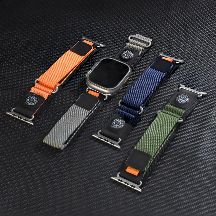 Compass Nylon Loop Watch Band, For Apple Watch 46mm / 49mm / 45mm / 44mm, For Apple Watch 42mm / 41mm / 40mm / 38mm