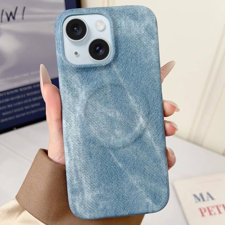 Denim MagSafe Magnetic PC + PU Phone Case, For iPhone 16 Plus, For iPhone 16, For iPhone 15 Pro Max, For iPhone 15 Pro, For iPhone 15 Plus, For iPhone 15