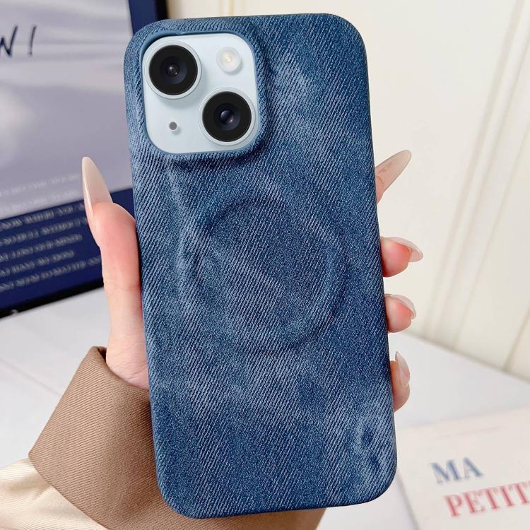 Denim MagSafe Magnetic PC + PU Phone Case, For iPhone 16 Plus, For iPhone 16, For iPhone 15 Pro Max, For iPhone 15 Pro, For iPhone 15 Plus, For iPhone 15