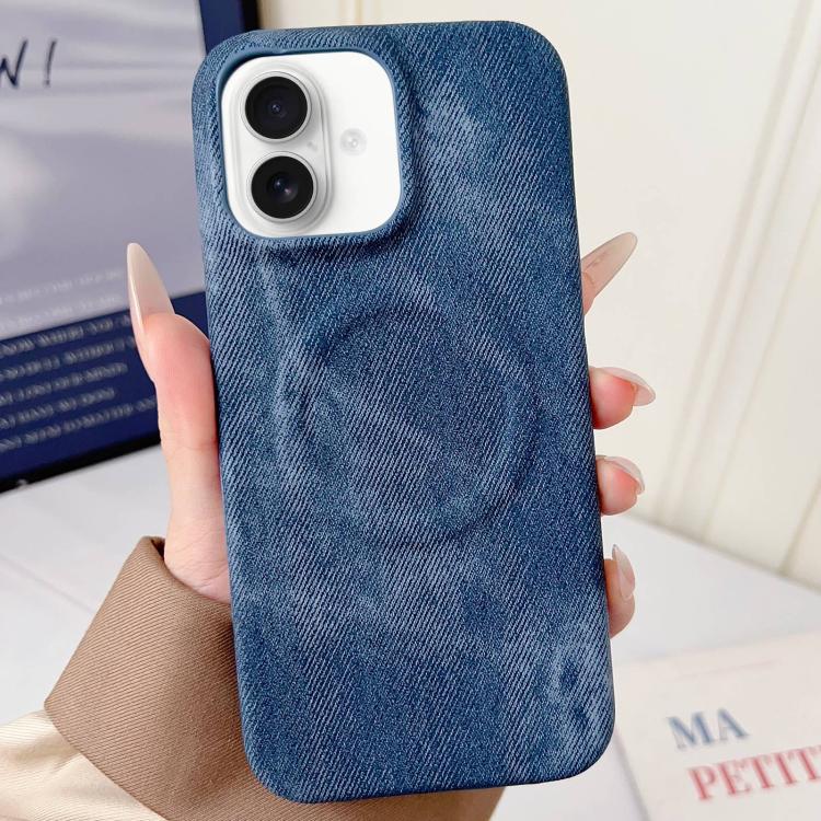 Denim MagSafe Magnetic PC + PU Phone Case, For iPhone 16 Plus, For iPhone 16, For iPhone 15 Pro Max, For iPhone 15 Pro, For iPhone 15 Plus, For iPhone 15