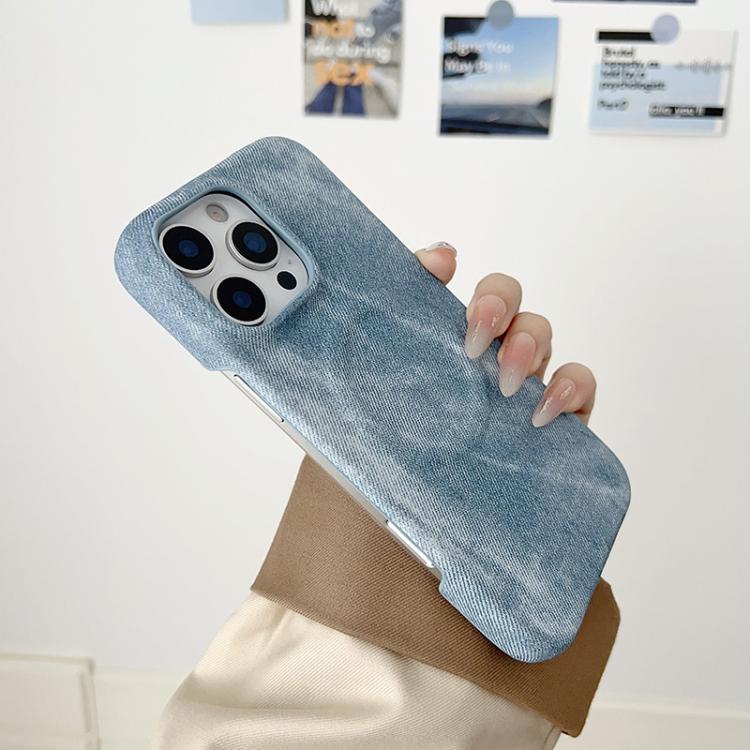 Denim MagSafe Magnetic PC + PU Phone Case, For iPhone 16 Plus, For iPhone 16, For iPhone 15 Pro Max, For iPhone 15 Pro, For iPhone 15 Plus, For iPhone 15