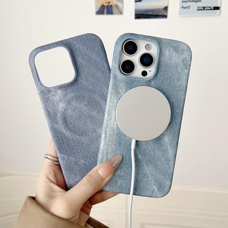 Denim MagSafe Magnetic PC + PU Phone Case, For iPhone 16 Plus, For iPhone 16, For iPhone 15 Pro Max, For iPhone 15 Pro, For iPhone 15 Plus, For iPhone 15