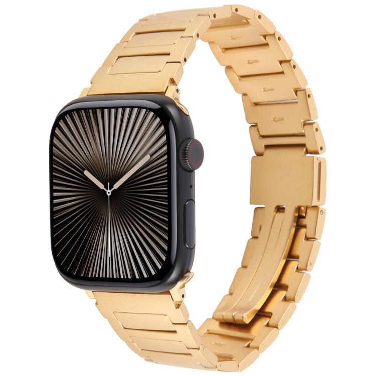 I-Shaped Folding Magnetic Buckle Metal Watch Band, For Apple Watch 46mm / 49mm / 45mm / 44mm, For Apple Watch 42mm / 41mm / 40mm / 38mm
