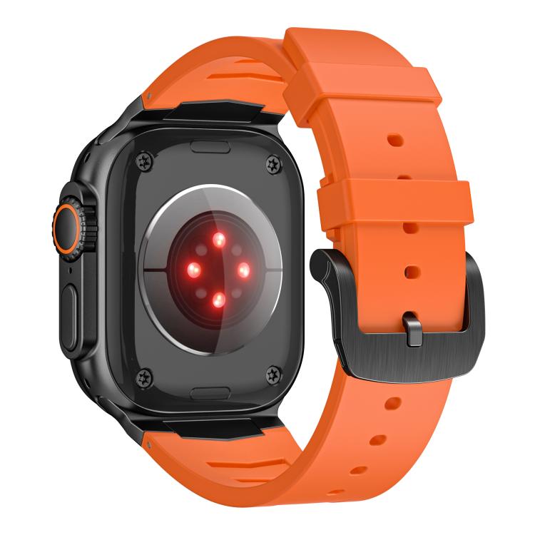 Stainless Steel Buckle Fluororubber Watch Band, For Apple Watch Ultra / Ultra 2 49mm