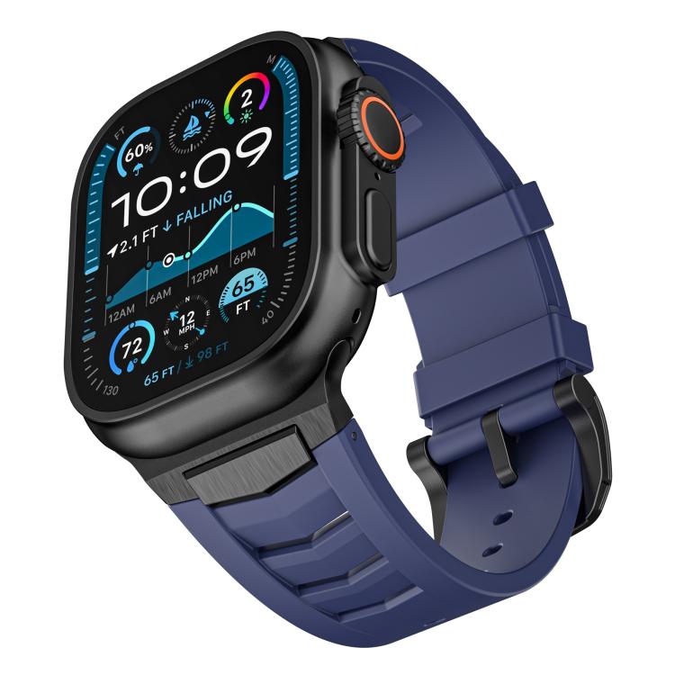 Stainless Steel Buckle Fluororubber Watch Band, For Apple Watch Ultra / Ultra 2 49mm