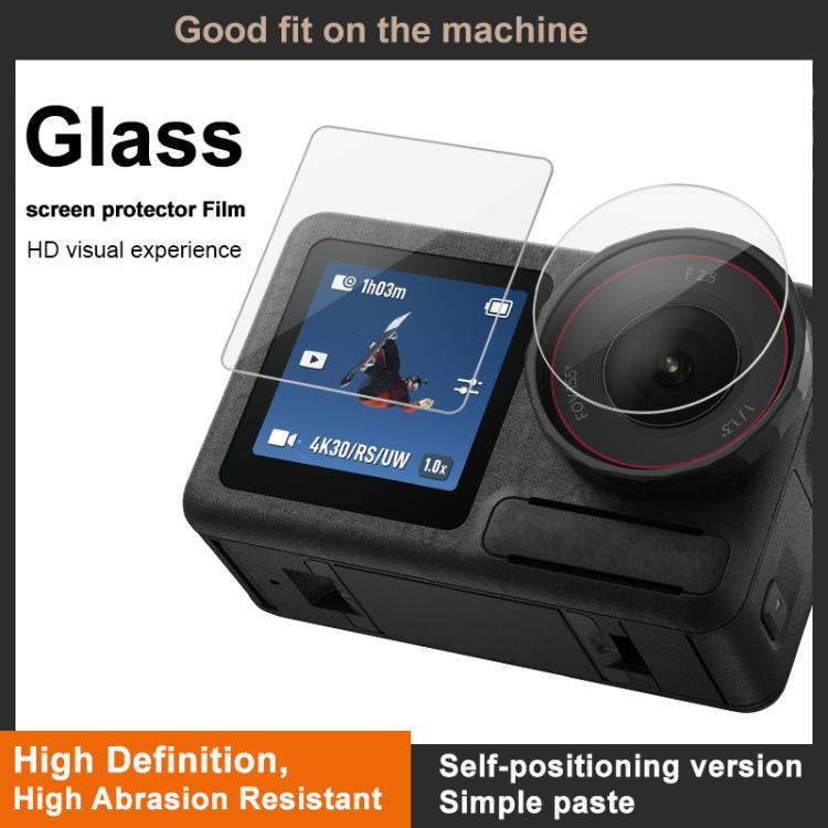 imak Tempered Glass Film with Camera Lens Film, Self-positioning Version, For DJI Osmo Action 5 Pro, For DJI Osmo Pocket 3, For DJI Osmo Action 4