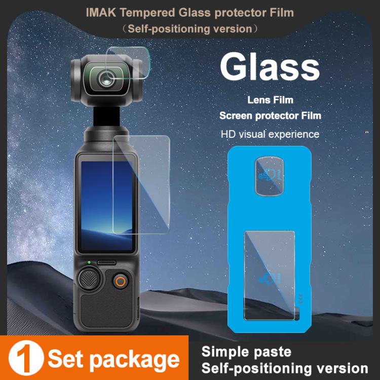 imak Tempered Glass Film with Camera Lens Film, Self-positioning Version, For DJI Osmo Action 5 Pro, For DJI Osmo Pocket 3, For DJI Osmo Action 4