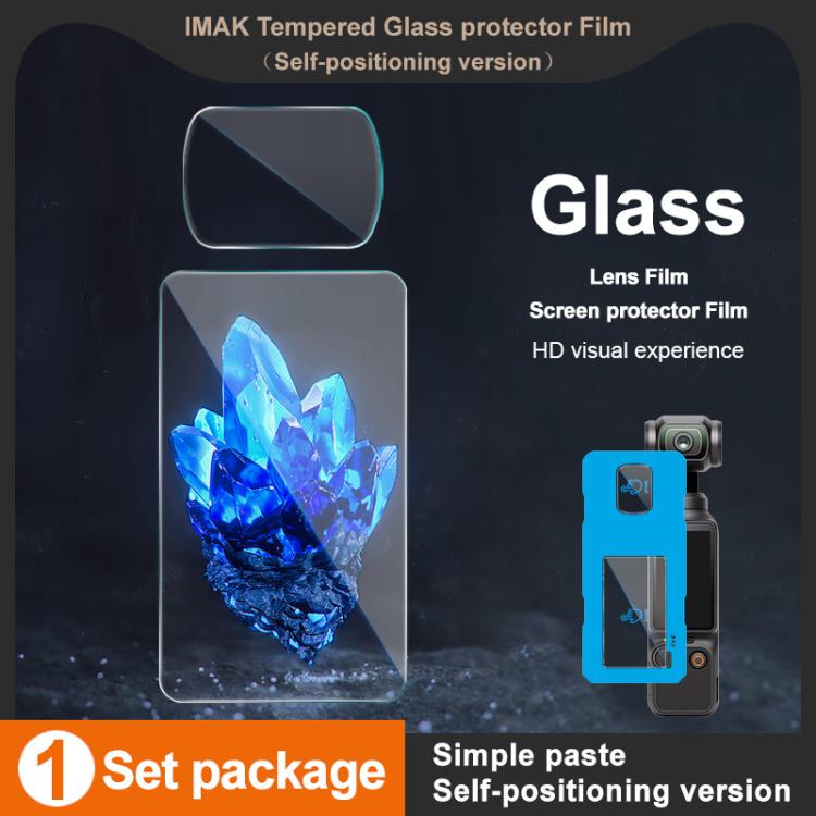 imak Tempered Glass Film with Camera Lens Film, Self-positioning Version, For DJI Osmo Action 5 Pro, For DJI Osmo Pocket 3, For DJI Osmo Action 4
