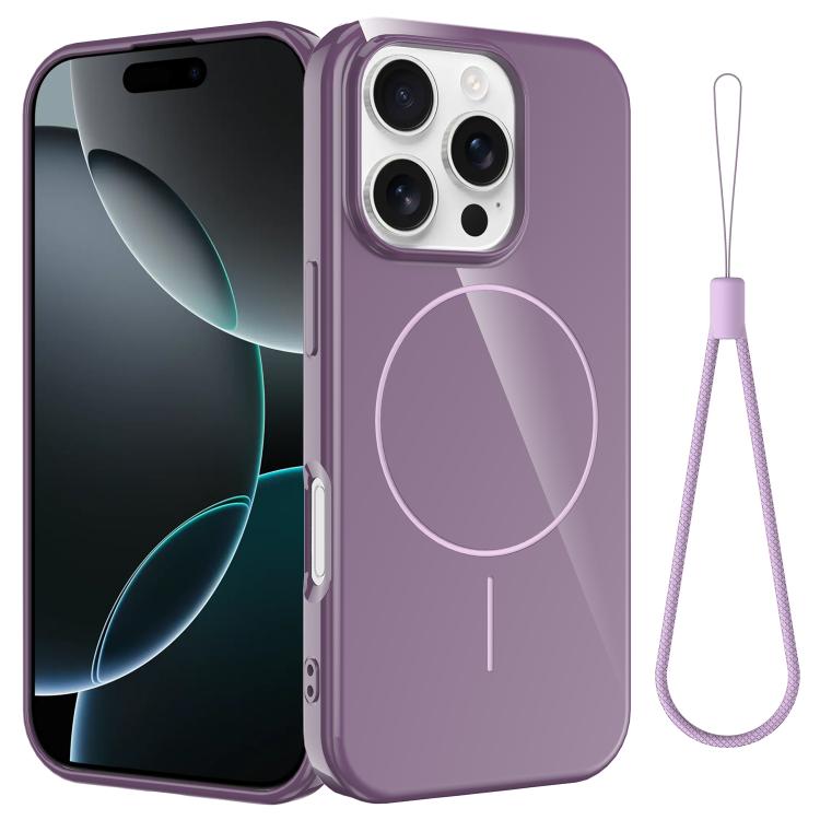 Glossy TPU Shockproof MagSafe Phone Case with Lanyard, For iPhone 17 Pro Max, For iPhone 17 Pro, For iPhone 17, For iPhone 17 Air