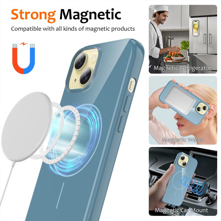 Glossy TPU Shockproof MagSafe Phone Case with Lanyard, For iPhone 16, For iPhone 15 Pro Max, For iPhone 15 Pro, For iPhone 15 Plus