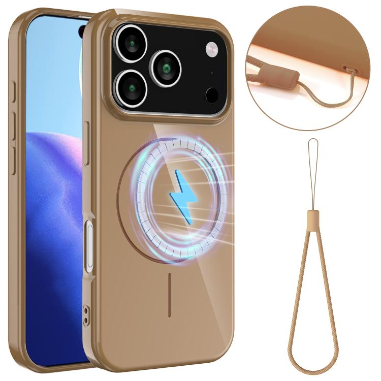 Glossy TPU Shockproof MagSafe Phone Case with Lanyard, For iPhone 17 Pro Max, For iPhone 17 Pro, For iPhone 17, For iPhone 17 Air