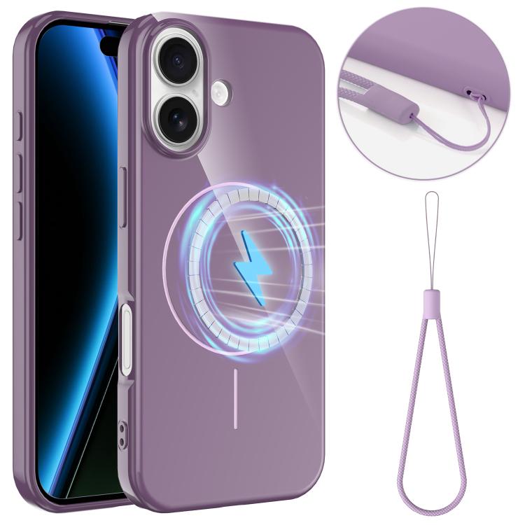 Glossy TPU Shockproof MagSafe Phone Case with Lanyard, For iPhone 17 Pro Max, For iPhone 17 Pro, For iPhone 17, For iPhone 17 Air