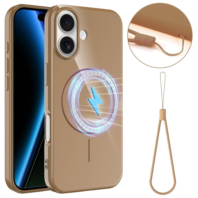 Glossy TPU Shockproof MagSafe Phone Case with Lanyard, For iPhone 17 Pro Max, For iPhone 17 Pro, For iPhone 17, For iPhone 17 Air