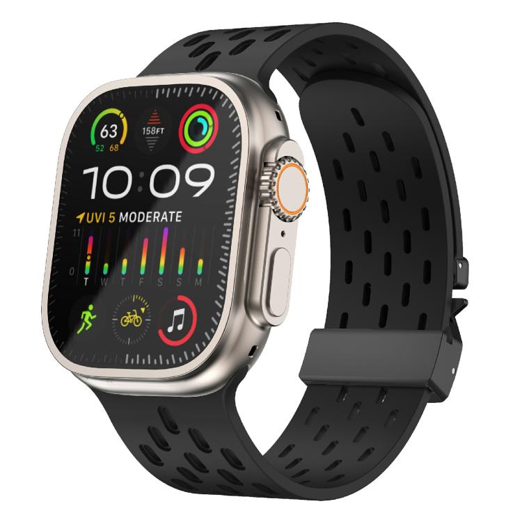 Kalebol Mesh Umbrella Buckle Silicone Watch Strap, For Apple Watch 46mm / 49mm / 45mm / 44mm, For Apple Watch 42mm / 41mm / 40mm / 38mm