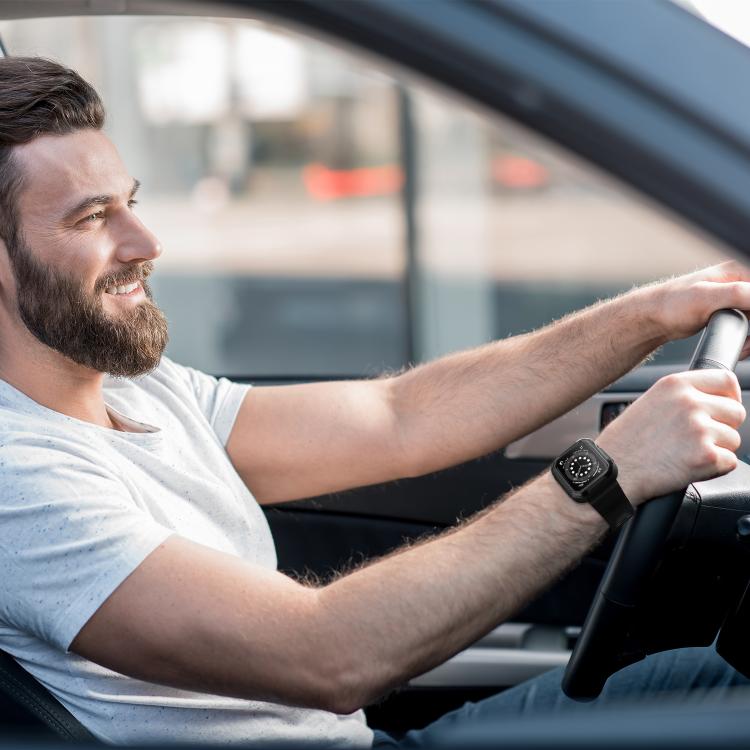 VIETAO Carbon Fiber Silicone Strap, For Apple Watch 46mm / 45mm / 44mm / 42mm, For Apple Watch 42mm / 41mm / 40mm / 38mm