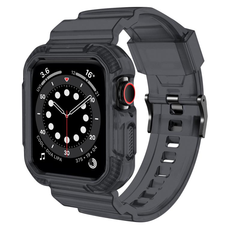 VIETAO Carbon Fiber Silicone Strap, For Apple Watch 46mm / 45mm / 44mm / 42mm, For Apple Watch 42mm / 41mm / 40mm / 38mm