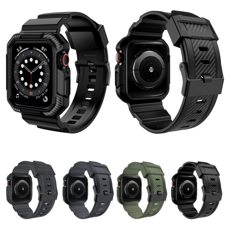VIETAO Carbon Fiber Silicone Strap, For Apple Watch Ultra 2 / 1 49mm