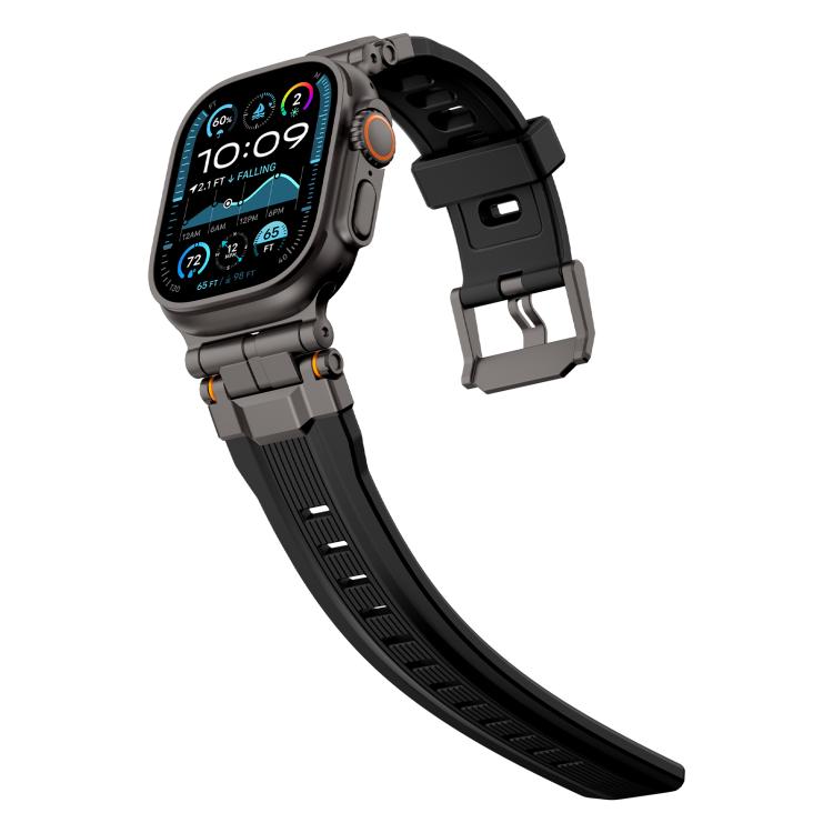 Alloy Connector Silicone Watch Strap, For Apple Watch 46mm / 49mm / 45mm / 44mm