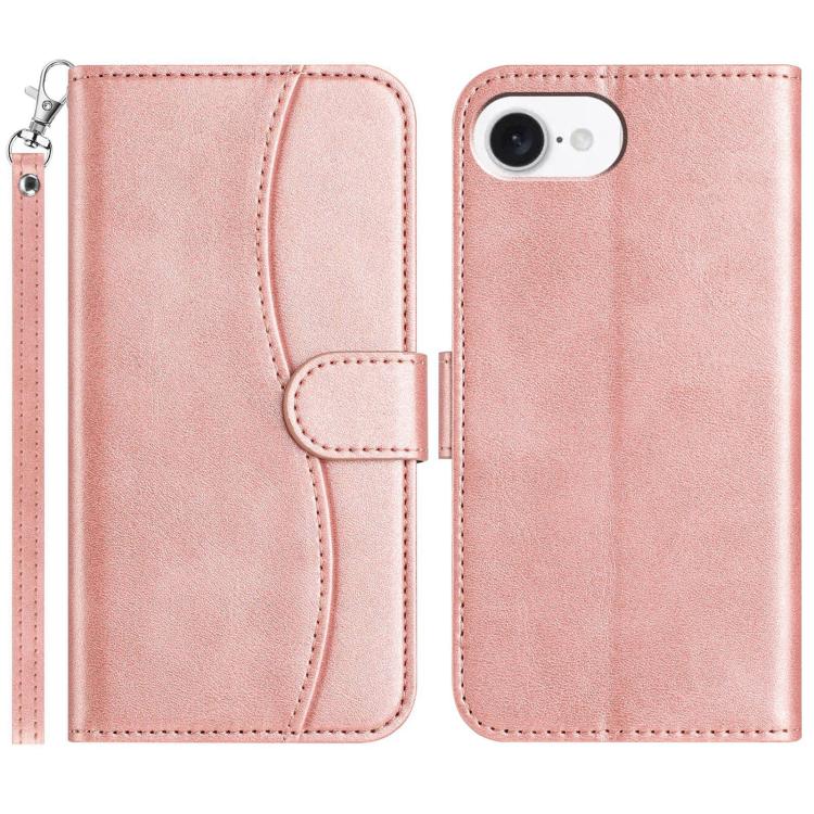 Dual-Folded S-shape Leather Phone Case, For iPhone 17 Pro Max, For iPhone 17 Pro, For iPhone 17, For iPhone 17 Air