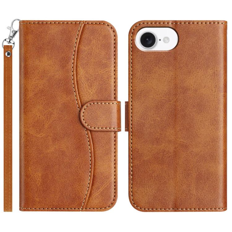Dual-Folded S-shape Leather Phone Case, For iPhone 17 Pro Max, For iPhone 17 Pro, For iPhone 17, For iPhone 17 Air