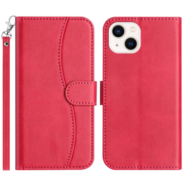 Dual-Folded S-shape Leather Phone Case, For iPhone 16, For iPhone 15 Pro Max, For iPhone 15 Pro, For iPhone 15 Plus