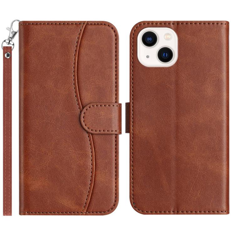 Dual-Folded S-shape Leather Phone Case, For iPhone 16, For iPhone 15 Pro Max, For iPhone 15 Pro, For iPhone 15 Plus