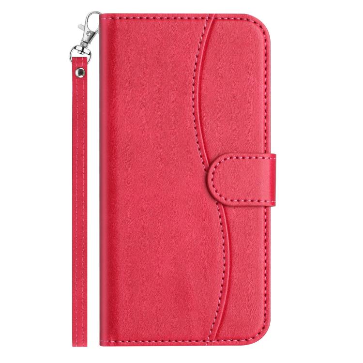 Dual-Folded S-shape Leather Phone Case, For iPhone 14 Pro Max, For iPhone 7 / 8 / SE 2022, For iPhone 13 Pro Max, For iPhone 13 Pro