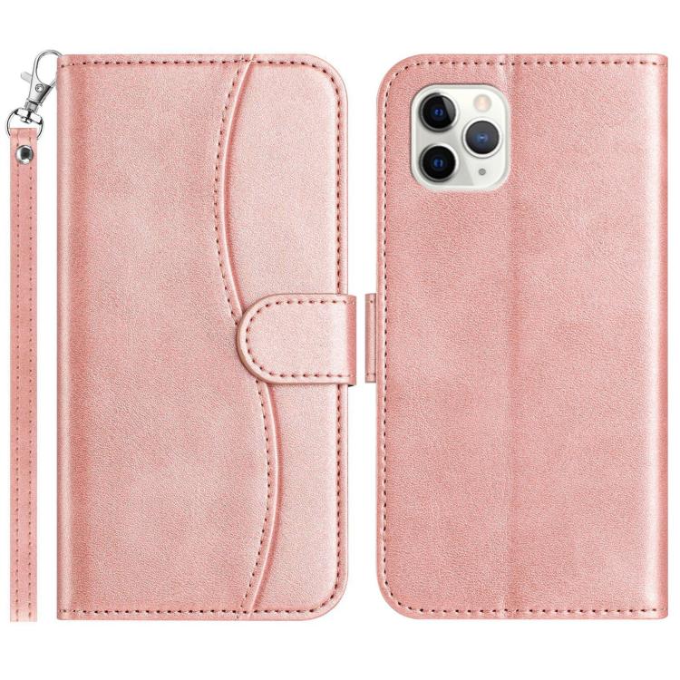 Dual-Folded S-shape Leather Phone Case, For iPhone 12 mini, For iPhone 11 Pro Max, For iPhone 11, For iPhone 11 Pro