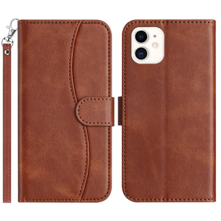 Dual-Folded S-shape Leather Phone Case, For iPhone 12 mini, For iPhone 11 Pro Max, For iPhone 11, For iPhone 11 Pro