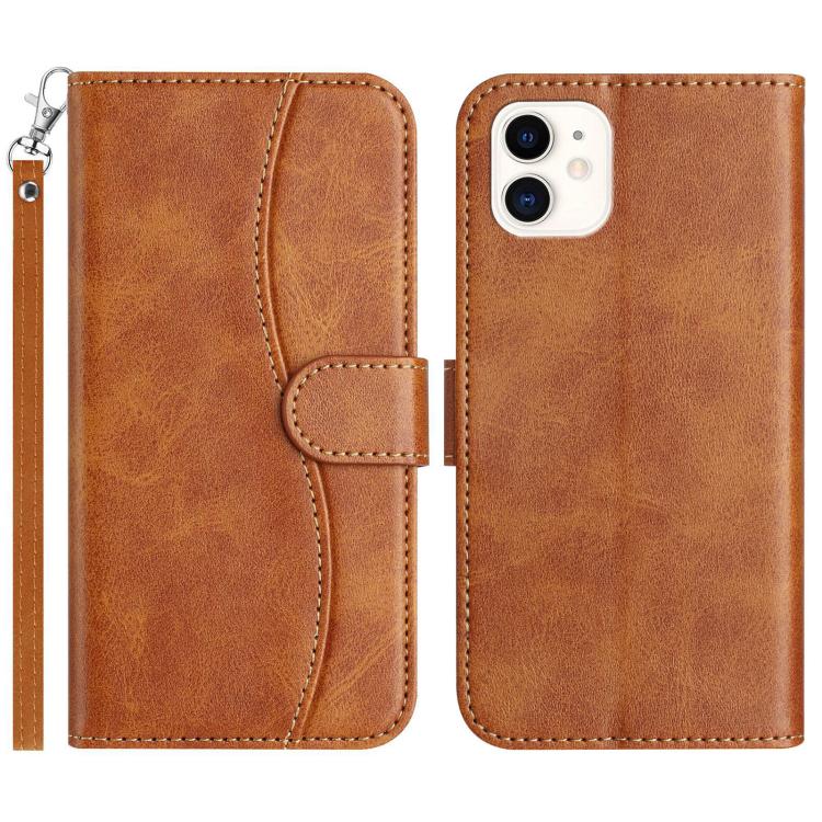 Dual-Folded S-shape Leather Phone Case, For iPhone 12 mini, For iPhone 11 Pro Max, For iPhone 11, For iPhone 11 Pro