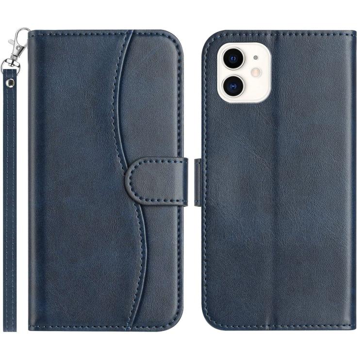 Dual-Folded S-shape Leather Phone Case, For iPhone 12 mini, For iPhone 11 Pro Max, For iPhone 11, For iPhone 11 Pro
