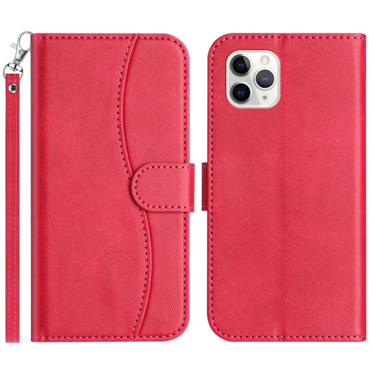 Dual-Folded S-shape Leather Phone Case, For iPhone 12 mini, For iPhone 11 Pro Max, For iPhone 11, For iPhone 11 Pro